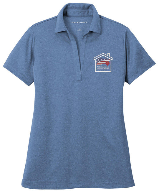 Tri State Veterans Association Women's Heathered Silk Touch™ Performance Polo