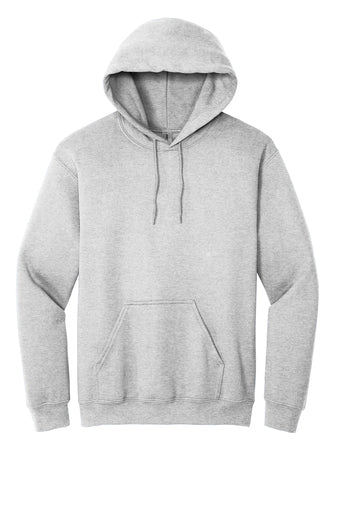 Heavy Blend Hoodie. Includes  one design front or back up to 12" wide