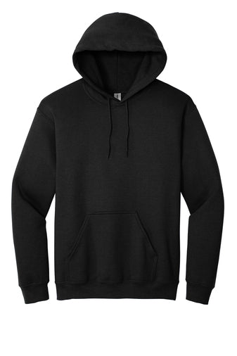 Heavy Blend Hoodie. Includes  one design front or back up to 12" wide