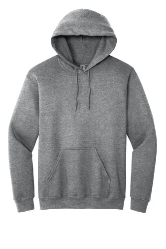 Heavy Blend Hoodie. Includes  one design front or back up to 12" wide