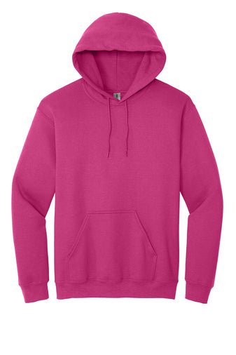 Heavy Blend Hoodie. Includes  one design front or back up to 12" wide