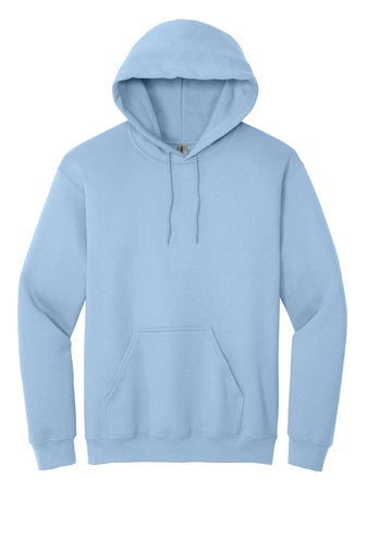 Heavy Blend Hoodie. Includes  one design front or back up to 12" wide