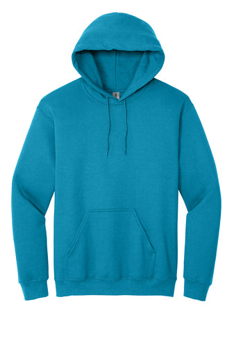 Heavy Blend Hoodie. Includes  one design front or back up to 12" wide