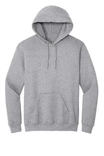 Heavy Blend Hoodie. Includes  one design front or back up to 12" wide