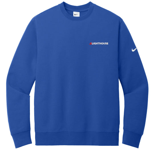 Nike Club Fleece Sleeve Swoosh Crew Lighthouse - H