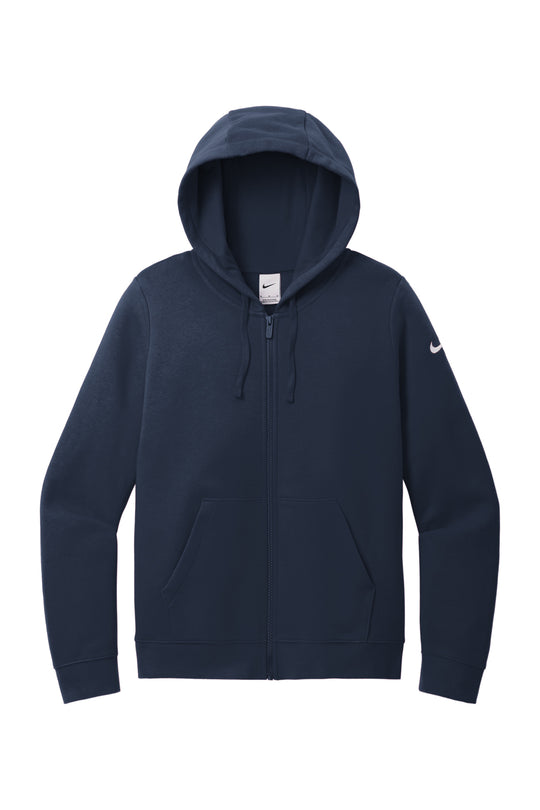 Nike Women's Club Fleece Sleeve Swoosh Full-Zip Hoodie Lighthouse - E
