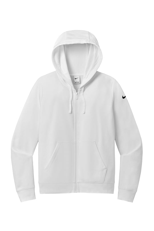 Nike Women's Club Fleece Sleeve Swoosh Full-Zip Hoodie Lighthouse - E
