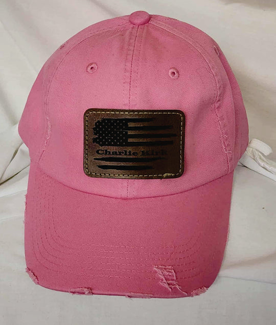 Cap with leather patch