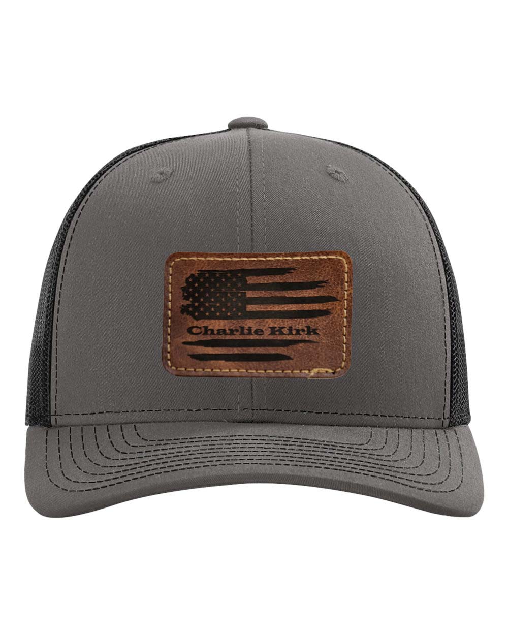 Richardson 112 Ball cap with Leatherette Patch Charlie Kirk