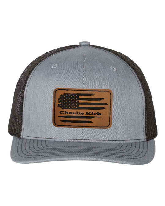 Richardson 112 Ball cap with Leatherette Patch Charlie Kirk