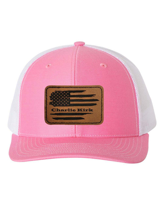 Richardson 112 Ball cap with Leatherette Patch Charlie Kirk