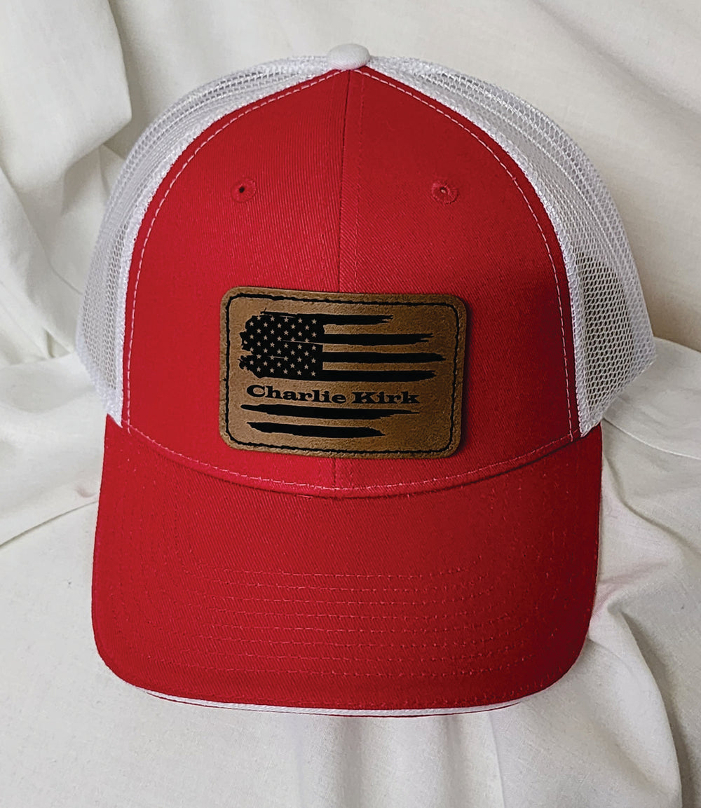 Cap with leather patch
