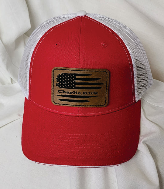 Cap with leather patch