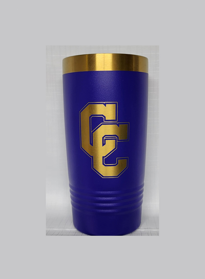 Campbell County Purple and Gold 20 oz Tumbler