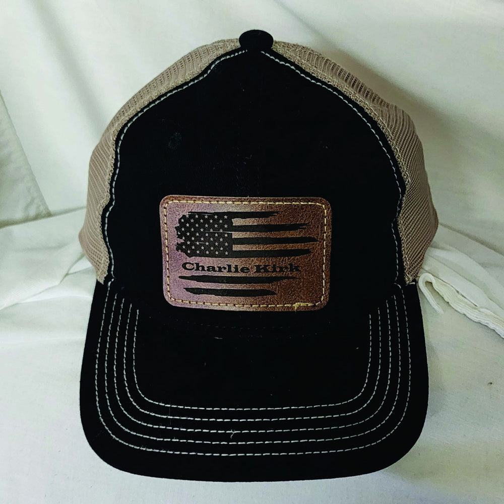 Richardson 112 Ball cap with Leatherette Patch Charlie Kirk