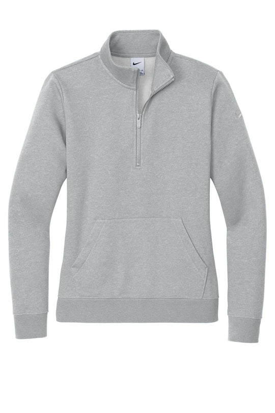 Nike Women's Club Fleece Sleeve Swoosh 1/2-Zip Lighthouse - B